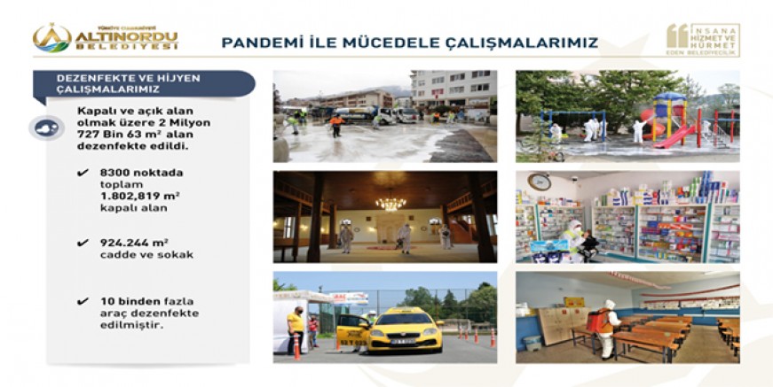 ALTINORDU BELEDİYESİ PANDEMİ İLE MÜCADELEDE ÖRNEK OLDU