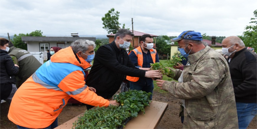 ÇİFTÇİ TARLASINDA ALTINORDU BELEDİYESİ ÇİFTÇİMİZİN YANINDA