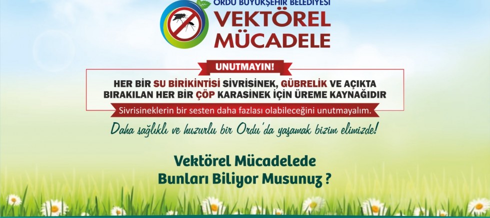 ORDUDA VEKTÖREL MÜCADELE BAŞLADI 