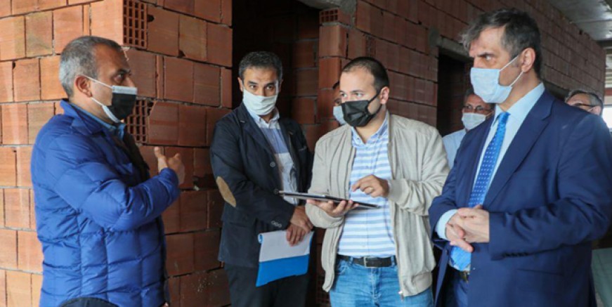 VALİ SONEL, YENİ VALİLİK BİNASI İNŞAATINDA İNCELEMELERDE BULUNDU 